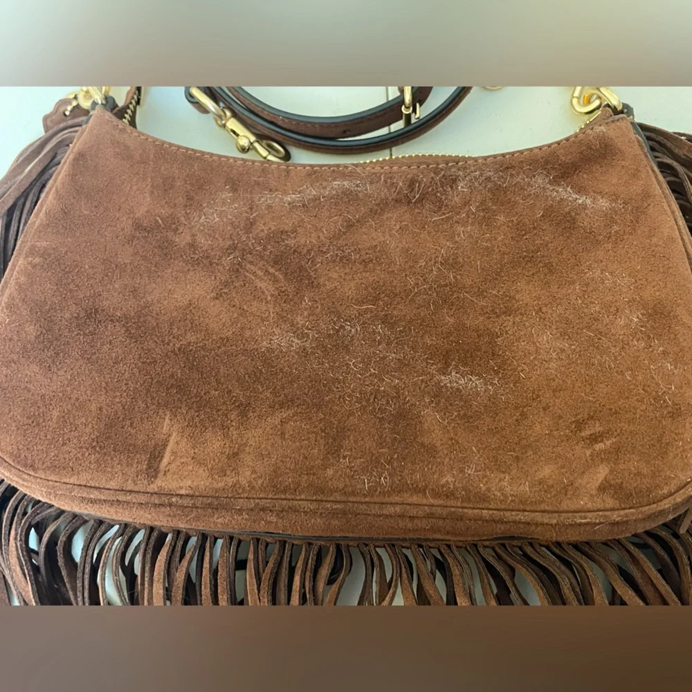 Coach Brown Suede Fringe Teri shoulder crossbody bag - Picture 7 of 15
